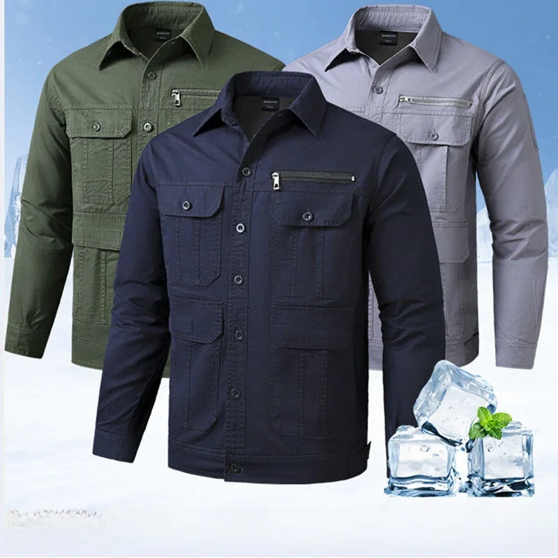 

Летняя повседневная рубашка из чистого хлопка с длинным рукавом, тонкий топ с эффектом потертости, комплект униформы для сварщиков, офисная одежда для мужчин и молодежи