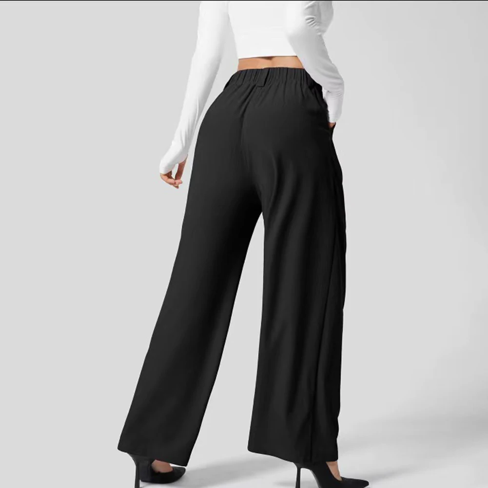 

Women Pants High Waist Loose Wide Leg Pants Women Casual Straight Trousers Women Fashion High Street Suit Women's Pants