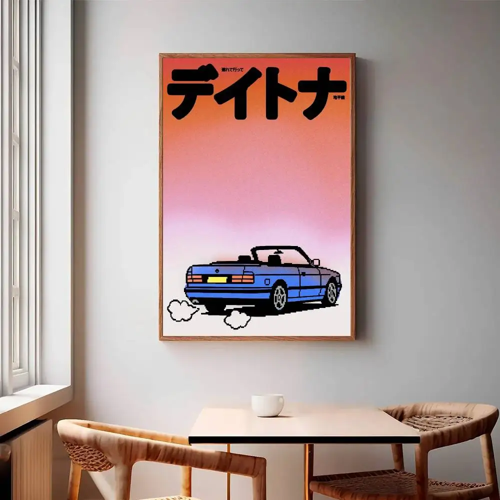 Ridge Racer Revolution (Dusk) Poster Self-adhesive Wall Art Decorations Room Decor HD Frameless
