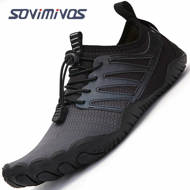 Zapatos descalzos minimalistas para hombre, zapatillas de Trail Running, con punta ancha, protección de cinco dedos