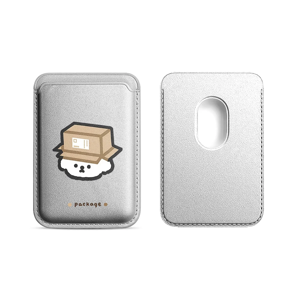 Puppy Leder-Kartenetui Handyhülle Kartenhalter für Magnetische Hülle Geeignet für alle iPhone Magsafe Karten-Handy-Rückseiten-Taschen – Detail 18
