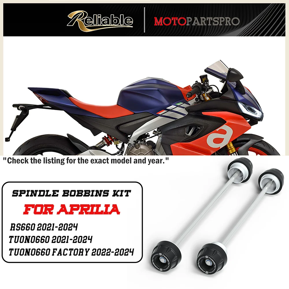 Front Rear Axle Fork Sliders Crash Motorcycle Protector Wheel Hub Anti-Collision For Aprilia RS660 Tuono 660 Factory 2021-2024