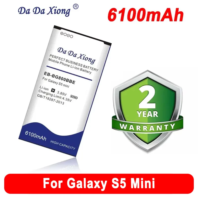 DaDa Xiong 6100mAh EB-BG800BBE Replacement For Samsung GALAXY S5 Mini Battery G870 SM-G800F SM-G800H