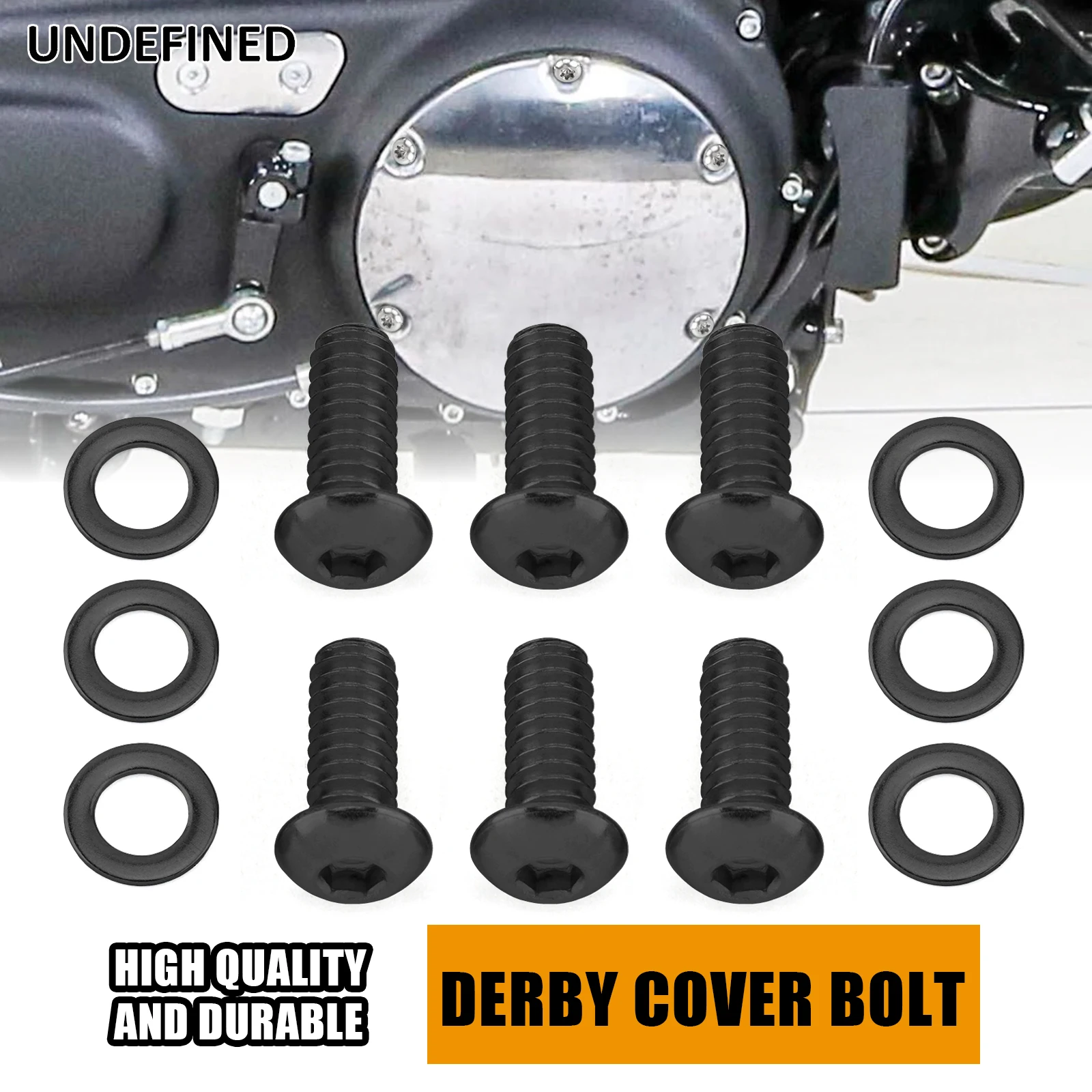 Motocyklowa osłona Derby ze śrubą imbusową i podkładkami do Harley Big Twin Touring Dyna Softail 99-up Sportster XL XR 04-22