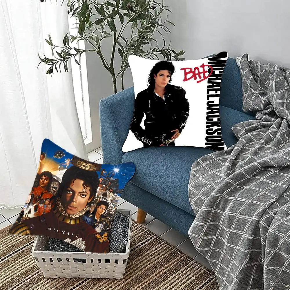 Legendary singer Michael Jackson Cushion Cover Fluffy velvet Nordic style plush Living room sofa decorative
