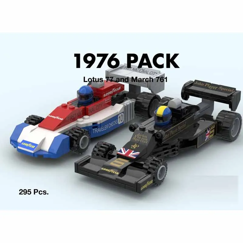 moc-221599-ビルディングブロック-f1-ミニカー-ロータスとマーチ-1-27-レーシングカー組み立てモデル-295-ピース-誕生日-クリスマス-おもちゃ-ギフト