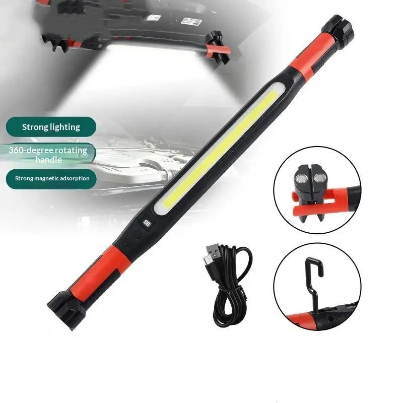 LED Mechanic Work Flashlight Rechargeable 1200LM Magnetic 360° Swivel for Home DIY Workshop Construction