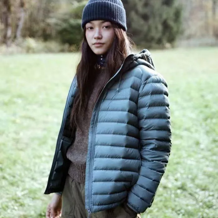 Jaet en duvet pour femmes, décontracté, léger, plume géoapique, loisirs de plein air, marque Duling, tissu en Nylon chaud mi-long