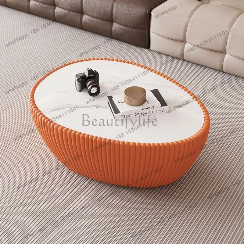 Customizable New special-shaped creative rock slab coffee table living room household small apartment modern simple light luxury