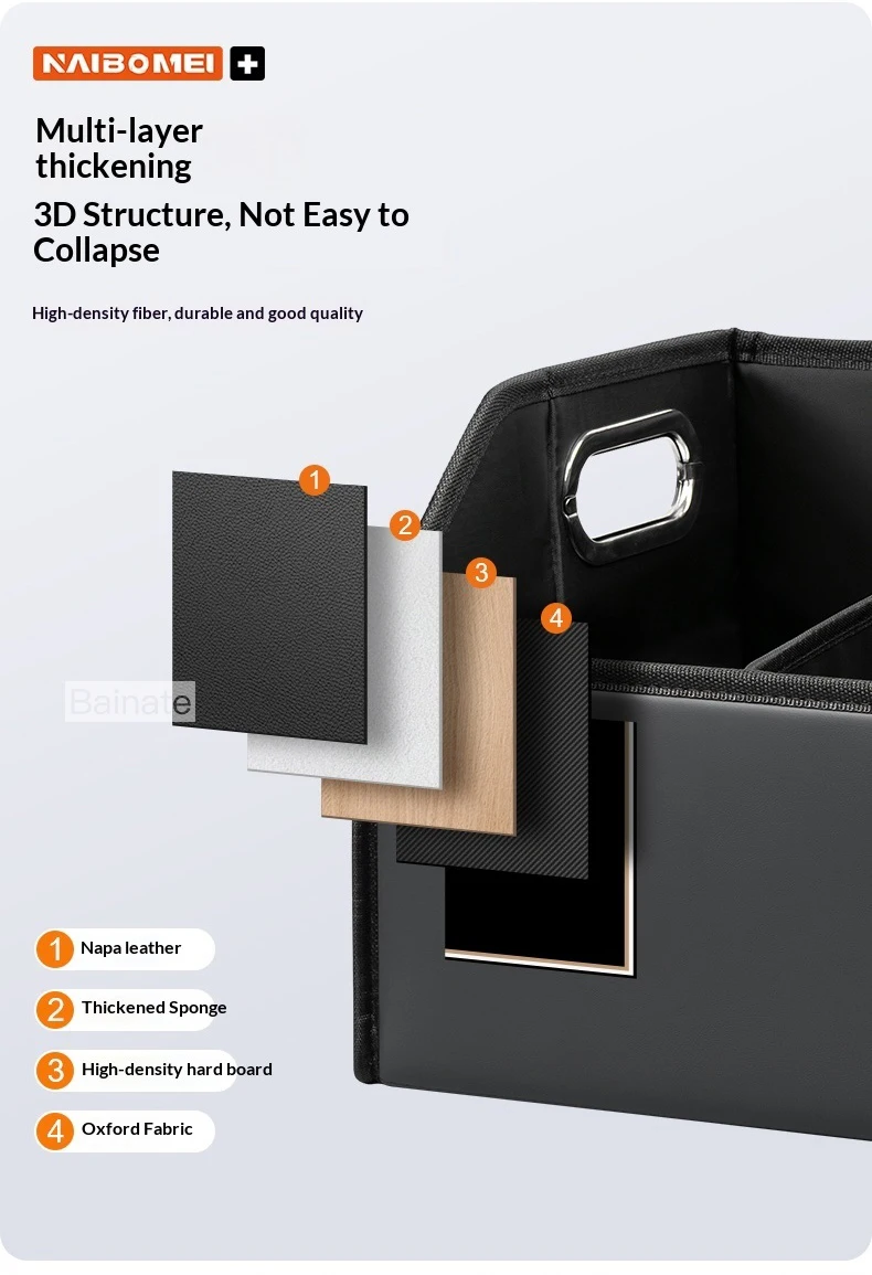 Auto-Kofferraum-Aufbewahrungsbox, Für Deepal S7 S07 SL03 S05 G318 2024 2025 2026, Leder-Aufbewahrungsbox, Faltbarer Organizer Auto-Zubehör – Detail 7