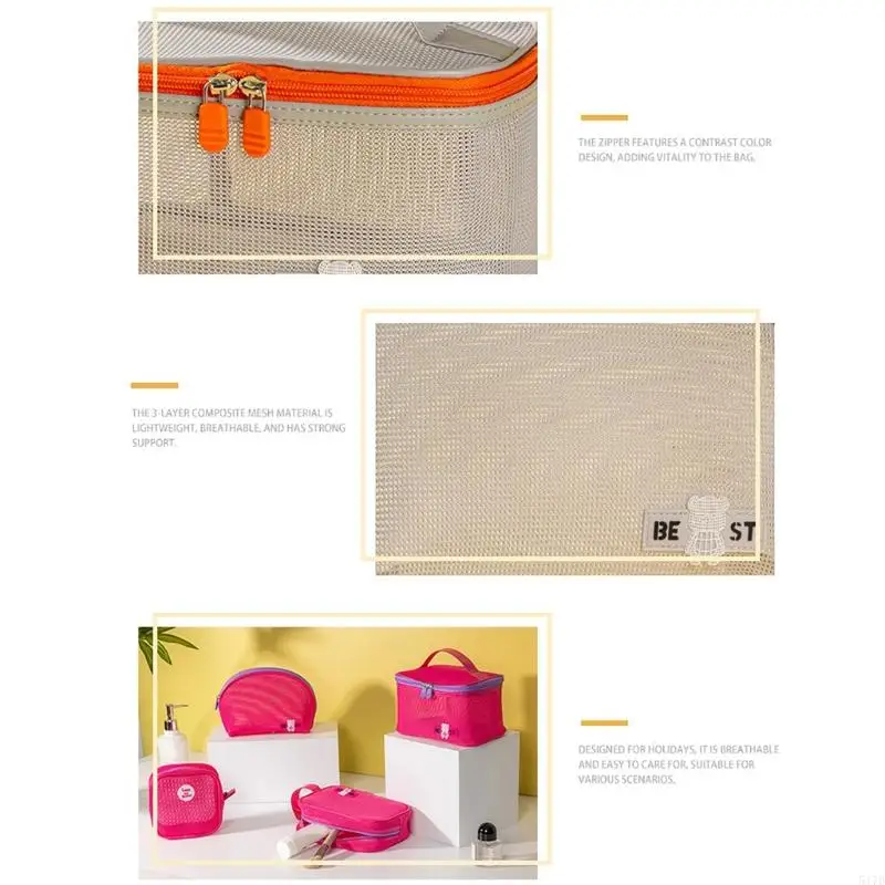 

517D Travel Cosmetic Bag с большим сумкой для туалетных принадлежностей для макияжа с ручкой для мытья сумка для стирки