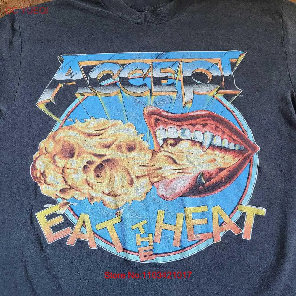 Футболка группы ACCEPT BEAT THE HEAT TOUR, хлопковая рубашка для мужчин и женщин Футболка группы ACCEPT BEAT THE HEAT TOUR, хлопковая рубашка для мужчин и женщин