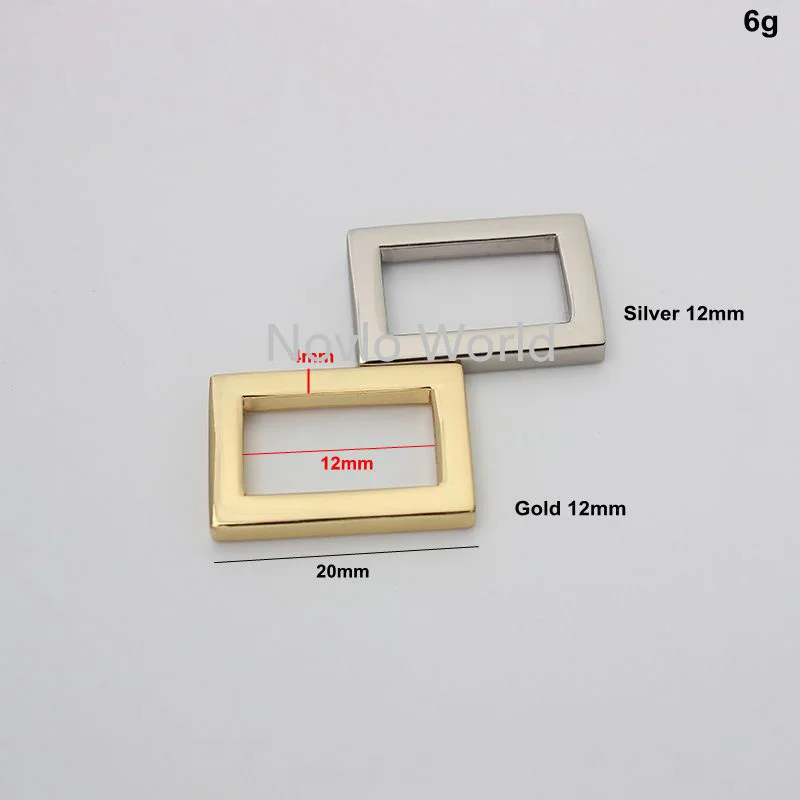 20-100pcs 6 colors 12-19-26-32-38mm new arrive regularity square buckle bag strap connector purse hardware