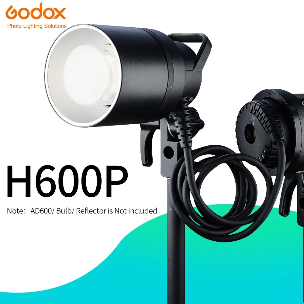 In Stock Godox H600P Flash Head Bowens Mount Off-flash Handheld Extension Head for Godox WITSTRO AD600Pro AD600 Pro Flash Strobe