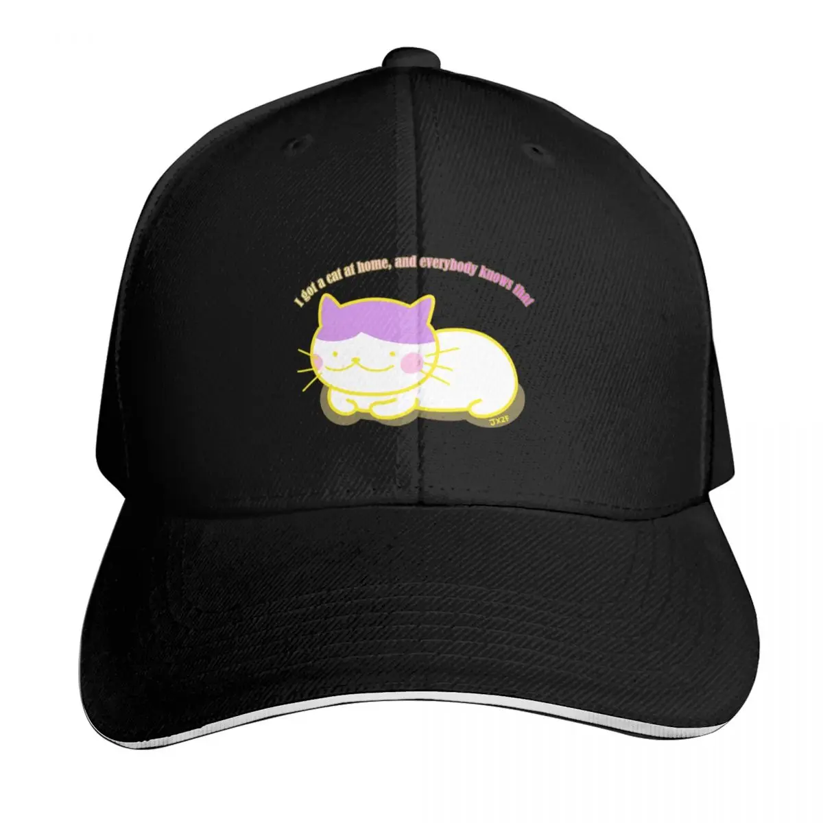 I got a cat at home, and everybody knows that@ Maeko and River Baseball Cap Men Women Casual Summer Sport Sun Cap