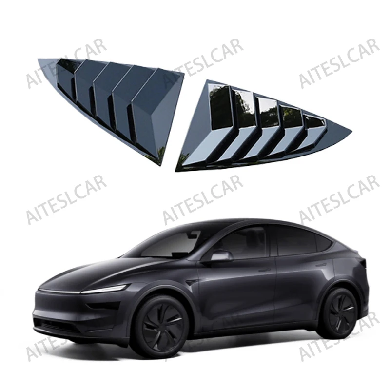 Rear Car Window Shutter Cover For Tesla Model Y Juniper 2025 Louver Side Vent Trim Triangle Accessorie For Model Y 2019-2025