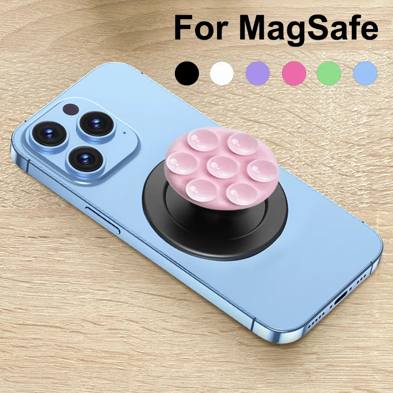 For Magsafe Suction Phone Grip - Universal Magnetic Suction Grip 360° Rotating Hands-Free Holder for iPhone 17  16 15 14 13 12