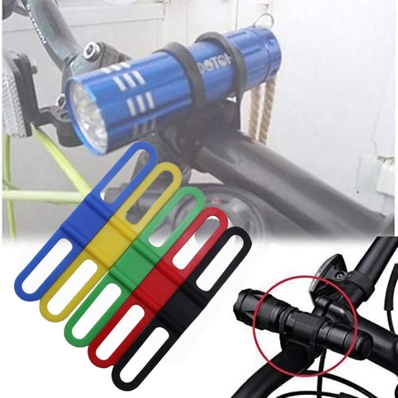 Multipurpose Silicone Bike Strap Durable Flashlight Mount Holder Universal Bicycle Accessory Water Bottle Phone GPS Cycling