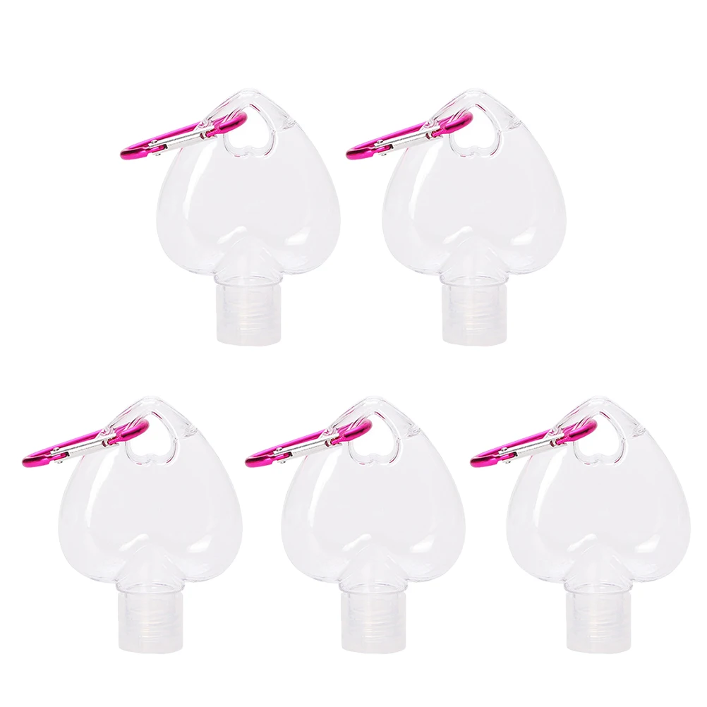 5 szt. butelek z haczykiem do wielokrotnego napełniania, 50 ml, pojemniki do przechowywania płynów w podróży, puste plastikowe butelki do podpakowywania kosmetyków, zestaw.