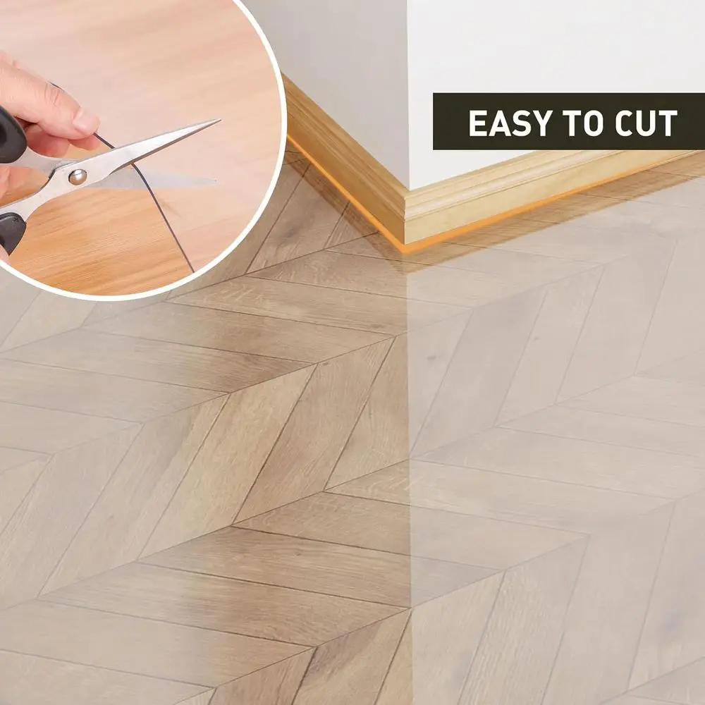 6x9ft Clear Anti-Slip Waterproof Vinyl Rug - Spill-Proof Protector for Home Floors, Easy to Clean Mat for Bedrooms and High Chai