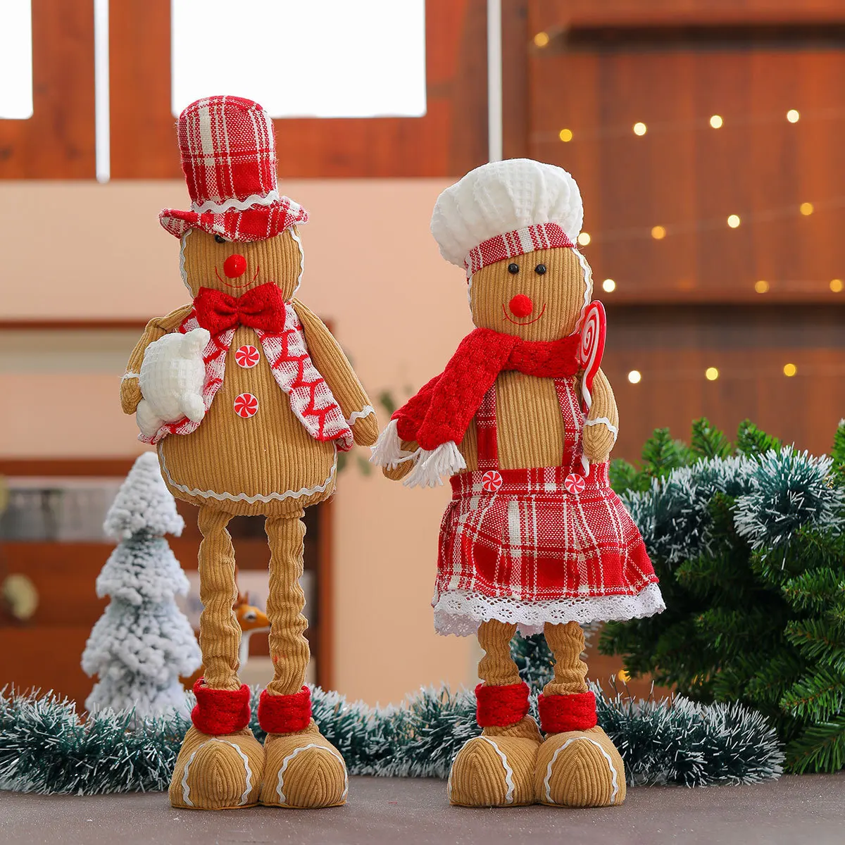 New Christmas Scalable Biscuit Doll Couple Doll Stand up Gift