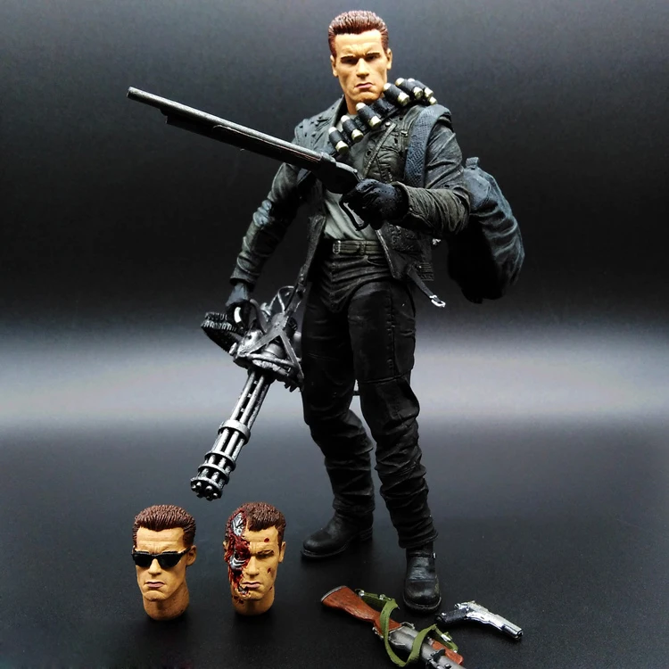 7inch The Terminator Figures T 800 Action Figure T1000 Figurine Pvc Joint Mobility Models Statue Ornament Collectible Doll Gifts