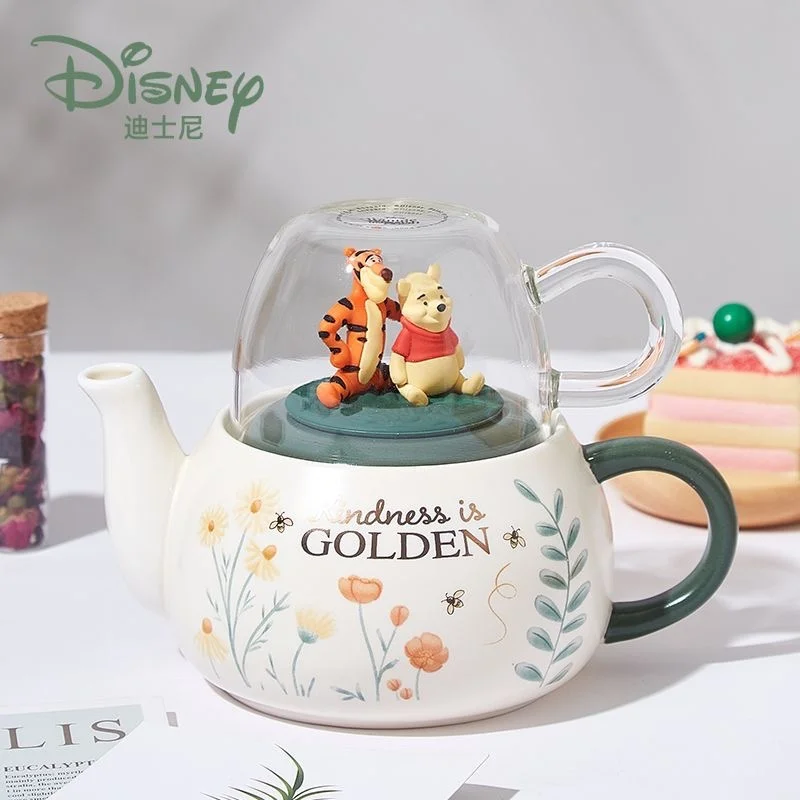 

Disney Winnie The Pooh Tigge Tea Pot With Tea Cup Coffee Brewing Cup Ceramic Material Electric Pottery Heating Birthday Gift