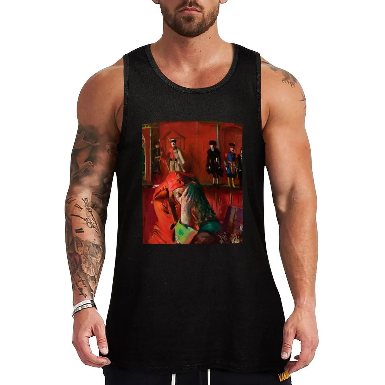 Stańczyk (Puppet Show), by Leon Wyczolkowski Tank Top Modern Print Tank Top Contemporary Graphic Shirt