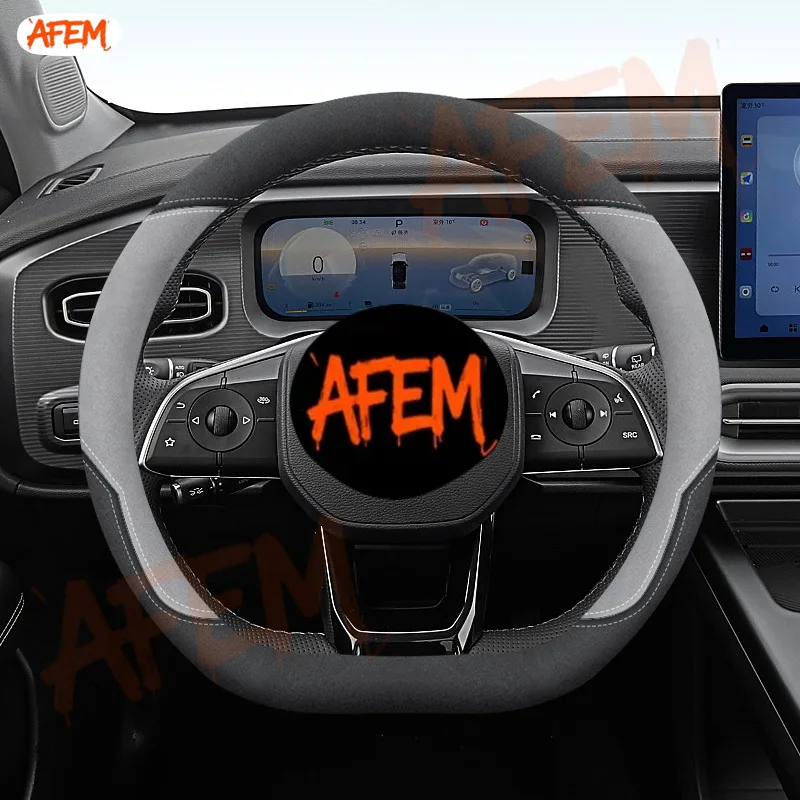 For Beijing bj30 Steering Wheel Cover Suede Special Ultra-thin light Wild Air Max Pro Version Handle Cover Winter CarAccessories