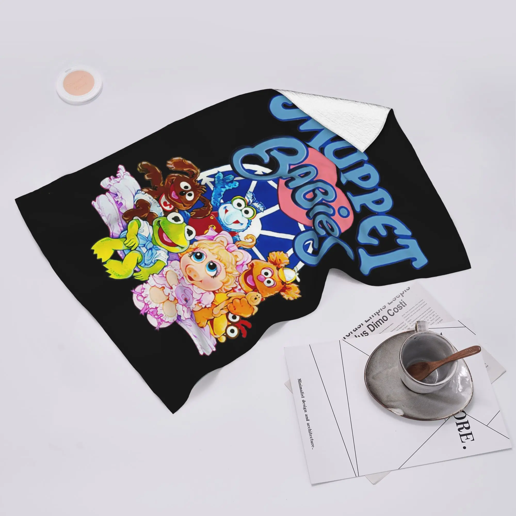 Custom Muppet Babies Soft Face Towel Quick Dry Pool Bath Cotton Towels Absorbent Quick
