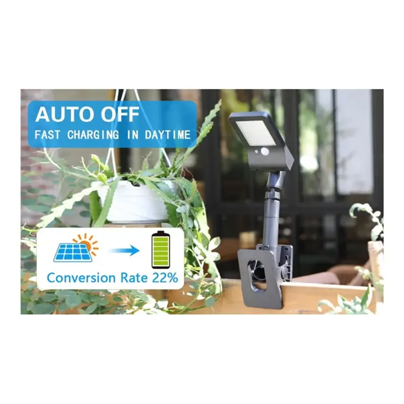 Clip-On Outdoor Lights Solar Powered Induction White Light Waterproof Garden Lighting System