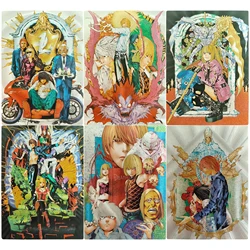 6Pcs/set Diy Self Made DEATH NOTE Yagami Light MisaMisa Lawliet Texture Flash Card Gift Toy Game Anime Collection Cards