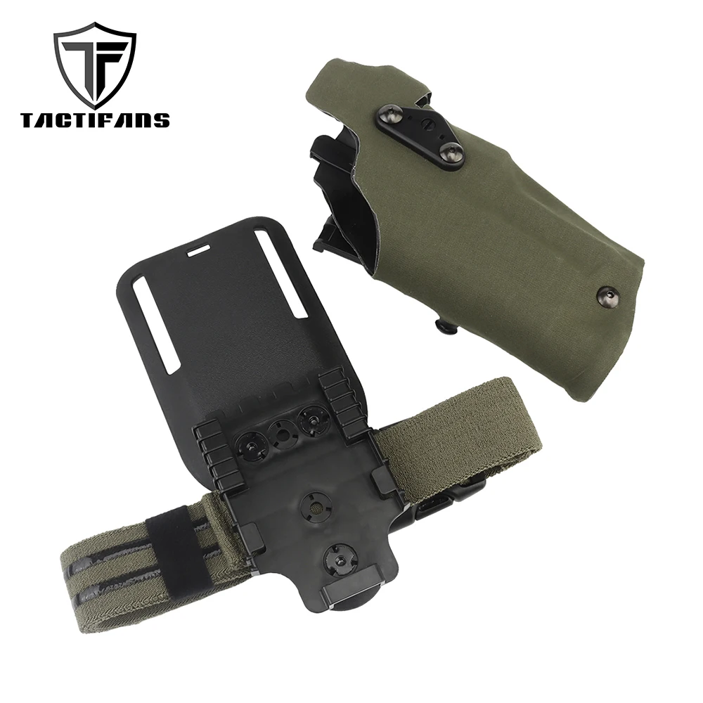 

6354DO Tactical G17 G19 Holster Drop Adapter Quick Release Holster Leg Belt Compatible Glock 17 19 With X300/X300U Weapon Light