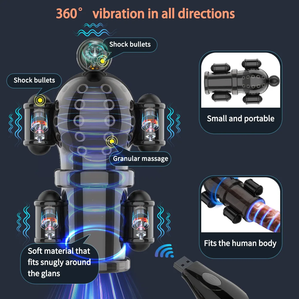 Fully Automatic Male Vibrating Massage Masturbator Wired Penis Trainer Simulated Vagina Masturbator Sex Toy Adult Supplies