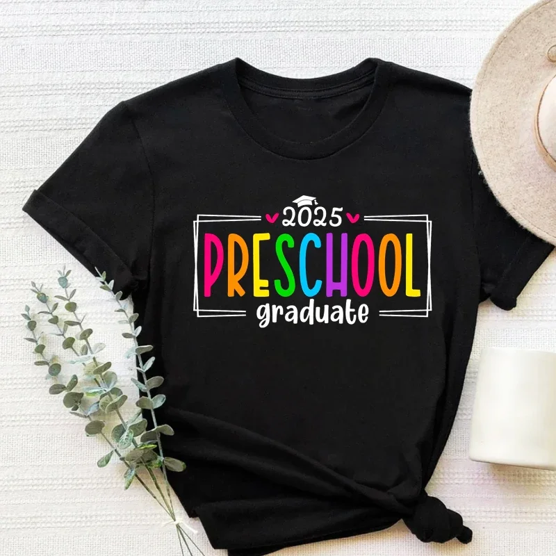 Kindergarten Graduation 2025 Shirt Last Day of School Tee Kindergarten Graduation 2025 Graphic Tshirts Aesthetic Top L