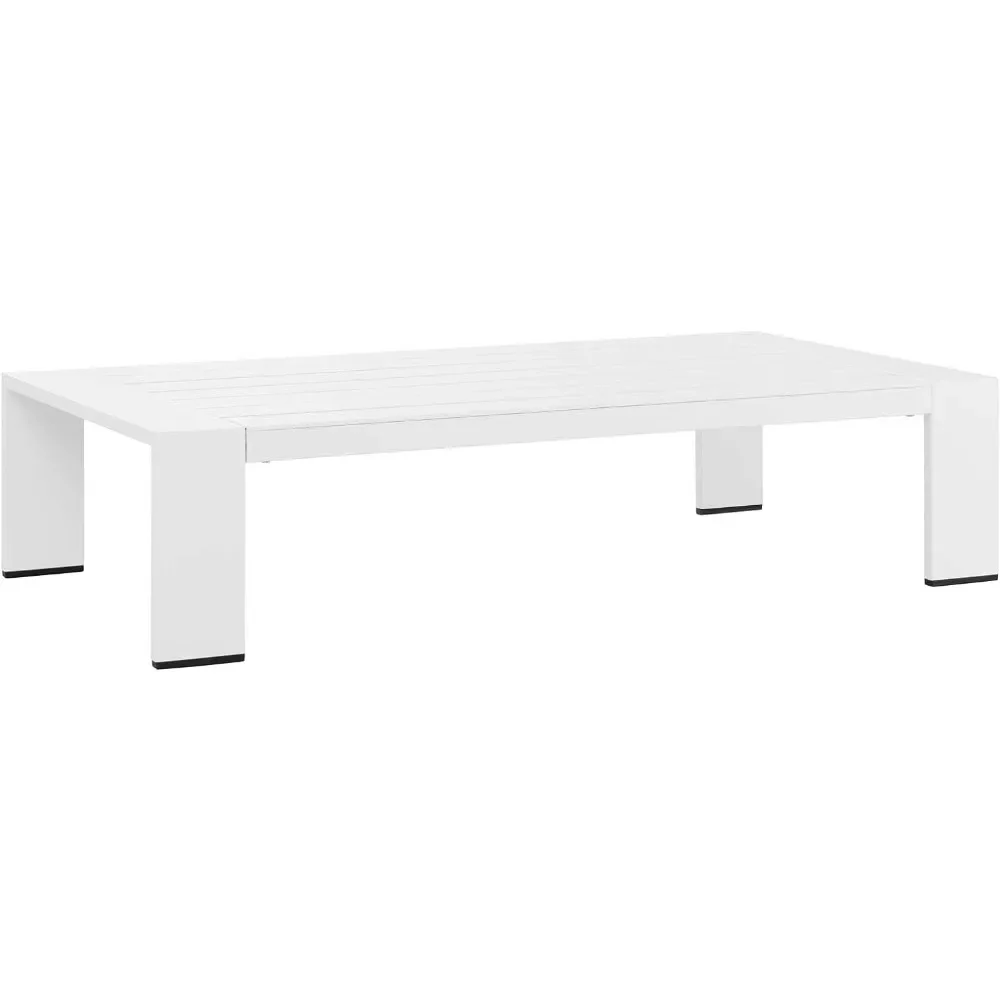 Outdoor Powder-Coated Aluminum Weather-Resistant Coffee Table, 26.5