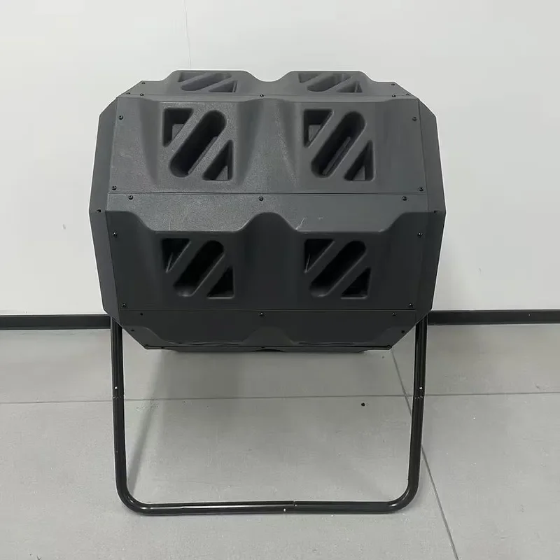 Outdoor Plastic Compost Bin Garden Waste Container for Food Scraps and Leaves Durable Drum Style Composter Tool for Backyard