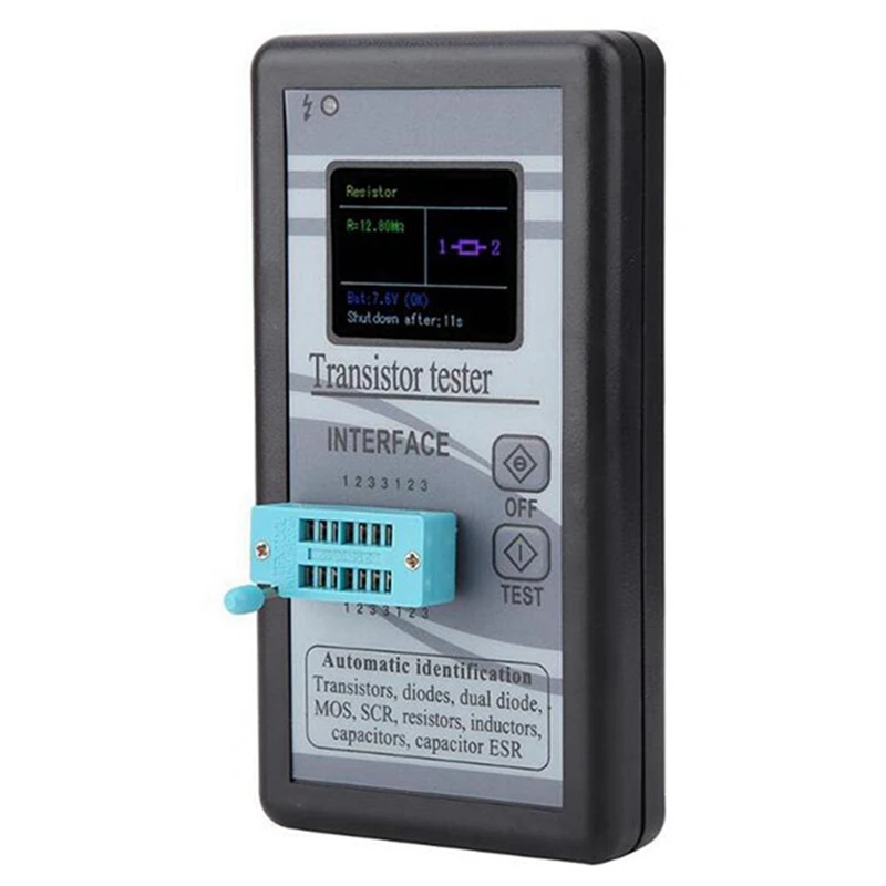 M328 Multifunction LCD Backlight Transistor Tester Diode Thyristor Capacitive ESR LCR Meter With Black Plastic Housing