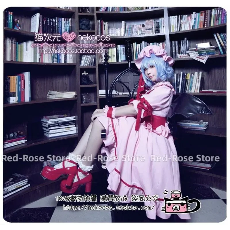 qq28LQRemilia Scarlet Delux Косплей Костюм со шляпой и крылом 11DF