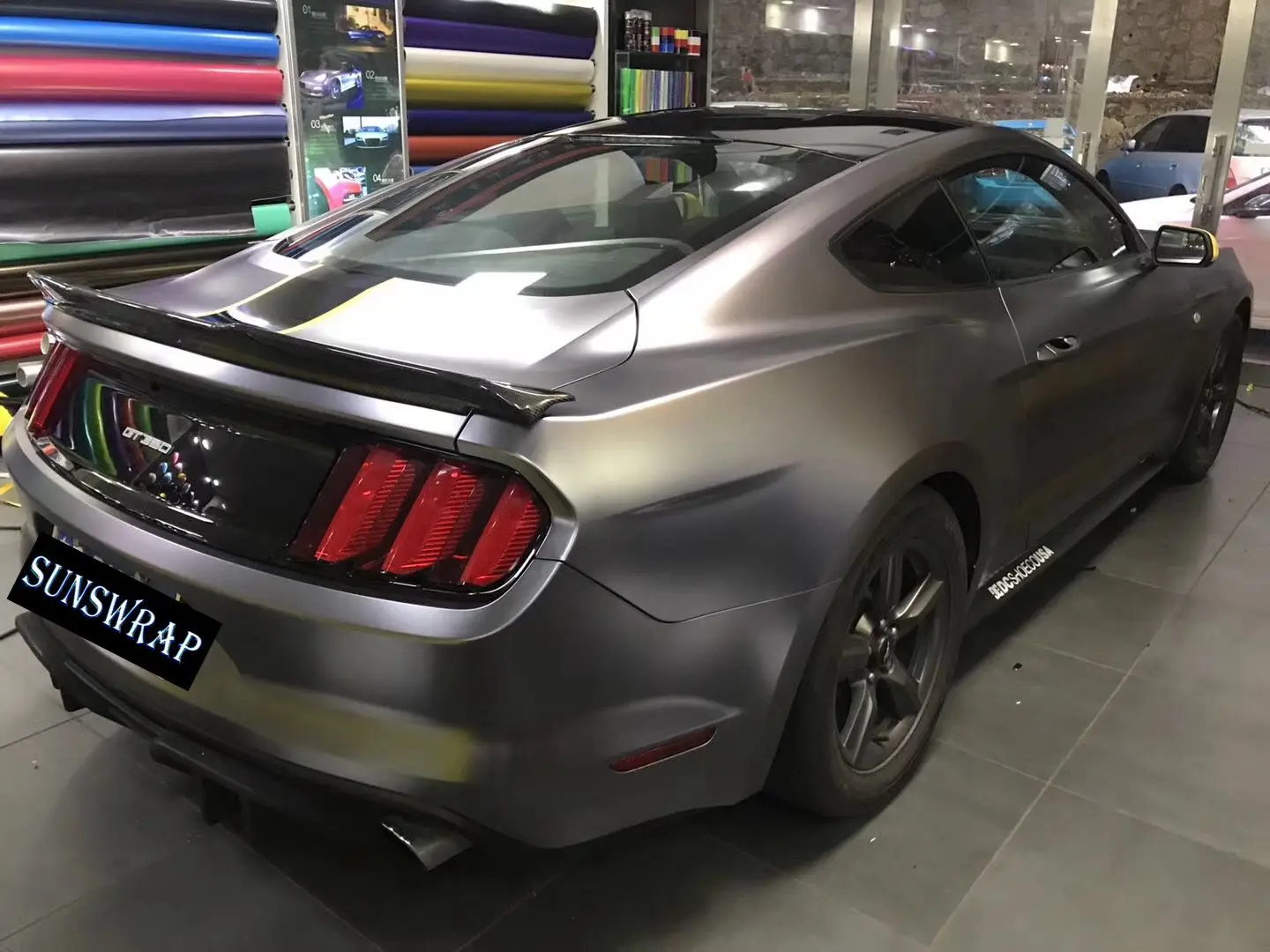 Car Wrap Vinyl Satin Matte Chrome Plating Air Release Adhesive Vinyl Film Sheet Ash Gray Satin Matte Metalic For Car Motorcycle