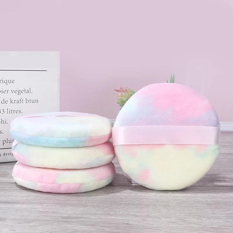 Ronde 10,5 cm cosmetische Villus zachte pluche poeder kleuren bladerdeeg spons talkpoeder cosmetische make-up tools