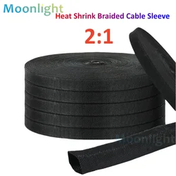 2:1 Heat Shrink Braided Cable Sleeve 6/8/10/100mm Insulation Flam Retardant Wire Wrap Sheath Protection PET Auto Line Organizer
