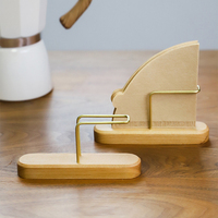 Wooden Coffee Filter Holder Stand For V60 Paper Filter Storage Rack For Fan Shape Paper Home Coffee Accessories Barista Tools