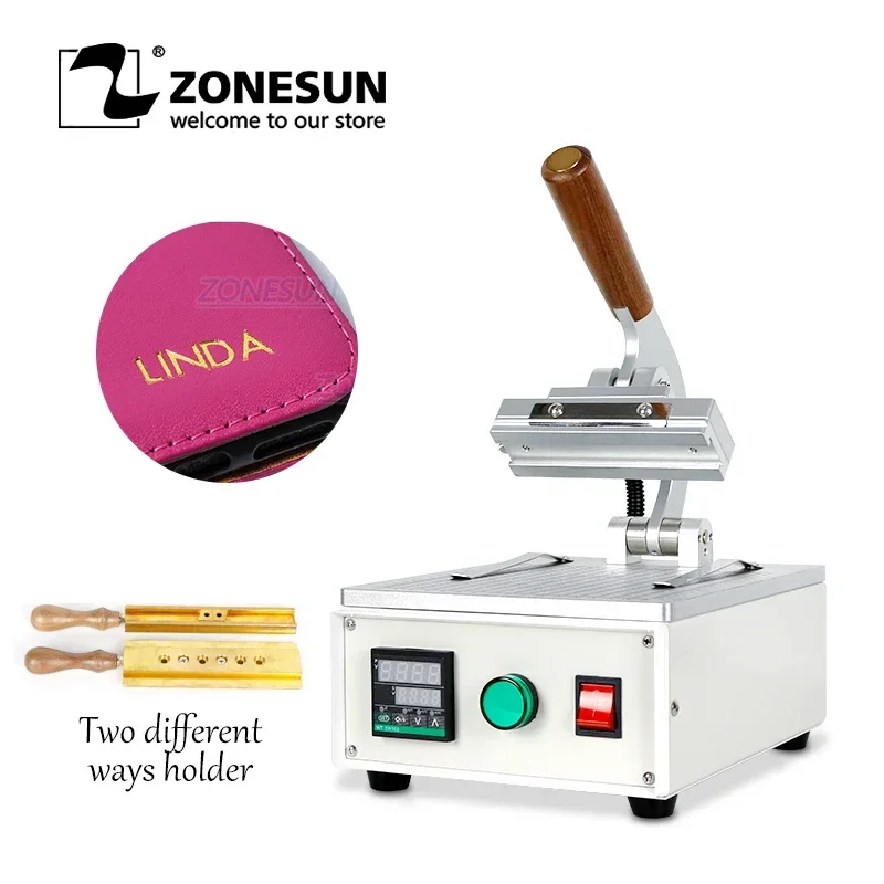 

ZONESUN машина для горячего тиснения фольгой с логотипом, кожаные сумки для мобильных телефонов, чехол для тиснения, термопресс