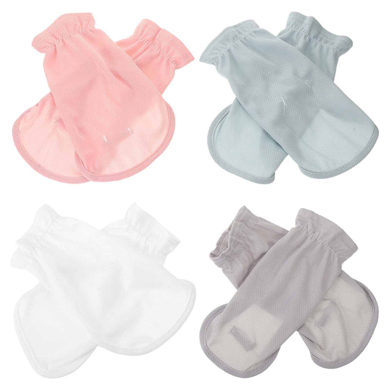 

4Pairs Women's Sun Protection Gloves Uv Protective Driving Cycling Fingerless Hand Protector for Summer Outdoor Activities