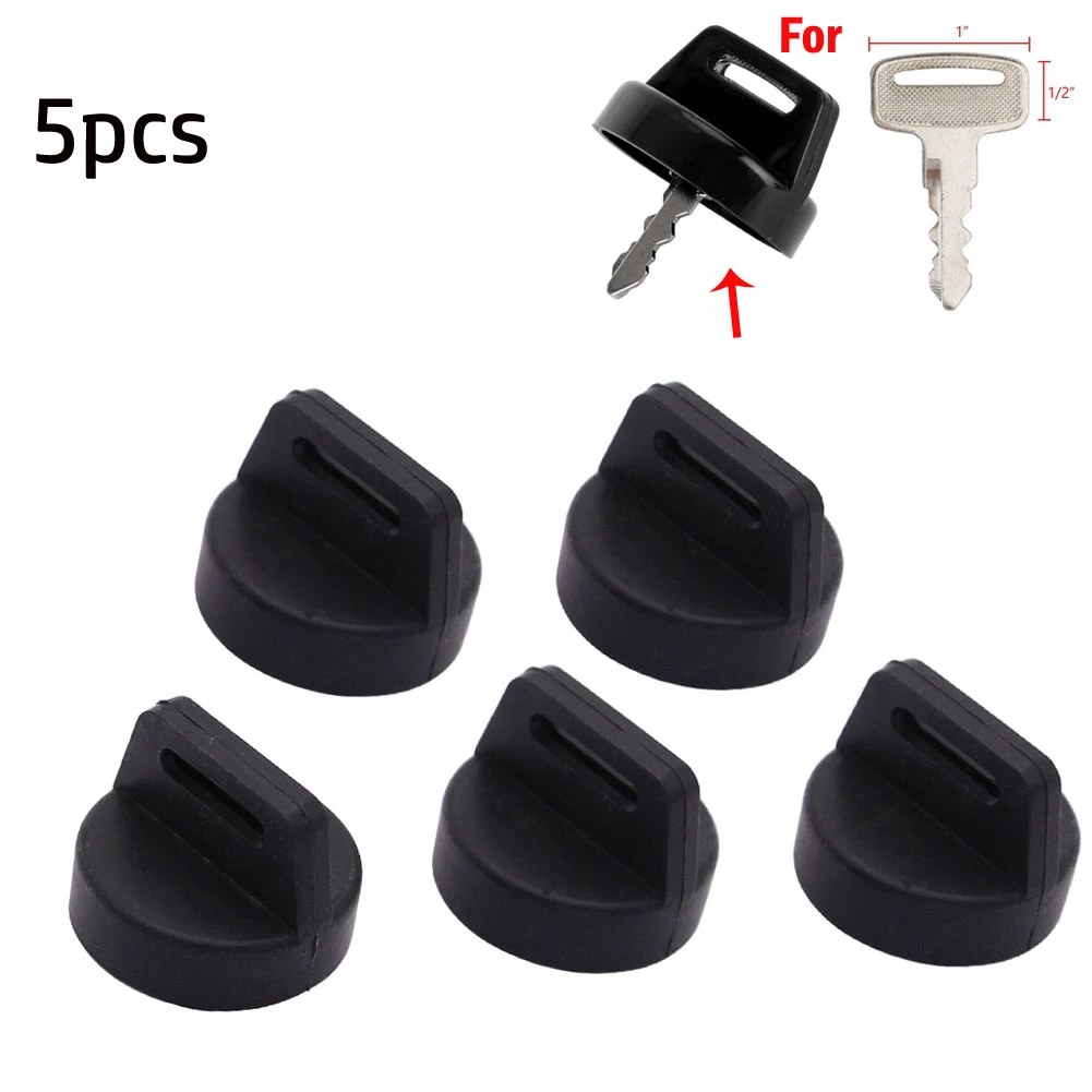 Replacement 1/2/3/5pcs Silicone Key Cover 5433534 Black 5433733 UV Resistant With Nut Ignition Key Cover Silicone Rubber