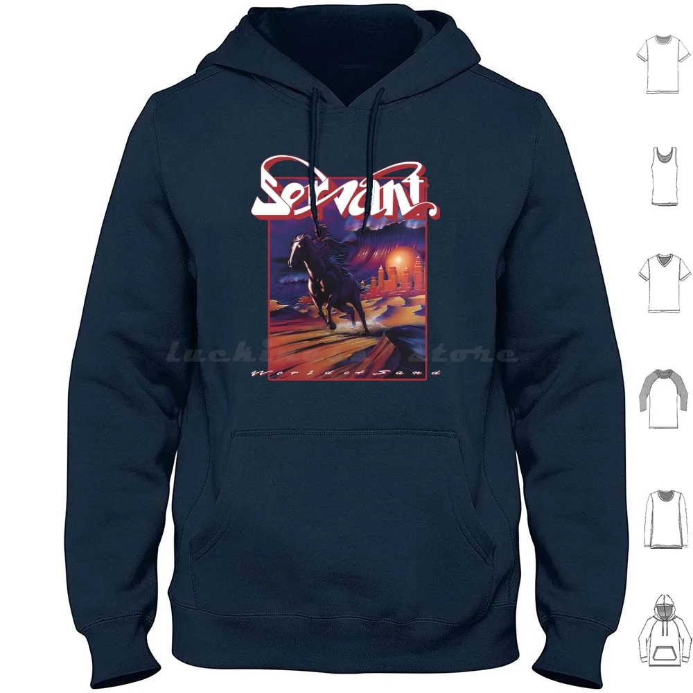 

Толстовки с капюшоном Servant-World Of Sand с длинными рукавами Servant World Of Sand Ccm в стиле ретро Christian 80s Band Music