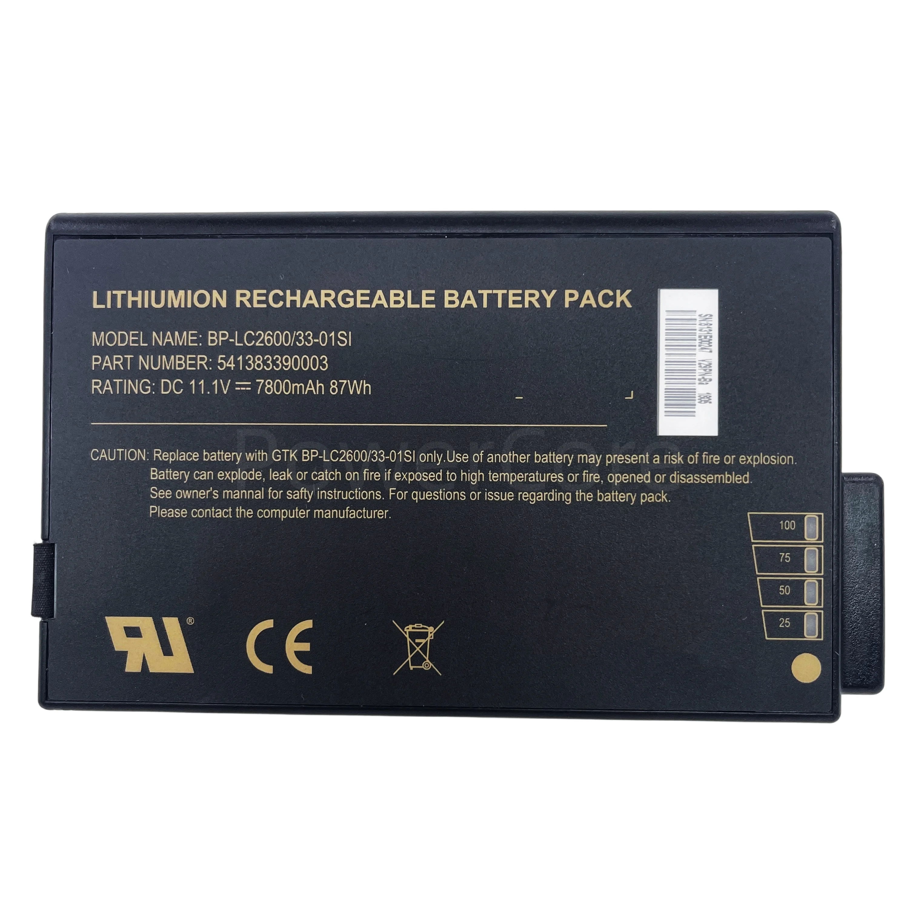 11.1V 87WH 7800mAh New high quality Laptop Battery BP-LC2600/33-01SI BP-LP2900 BP-LC2600 For Getac X500 V100 V