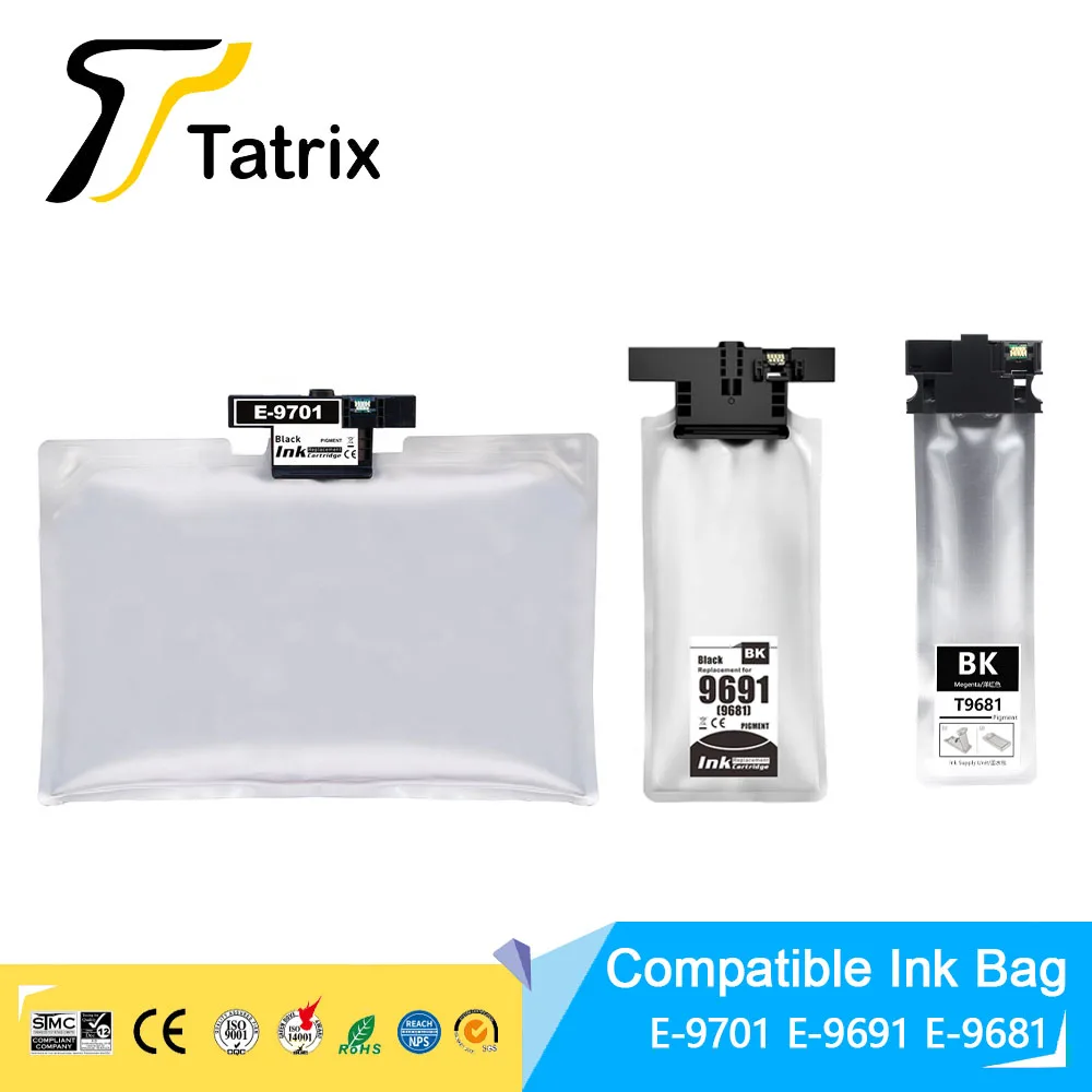 Tatrix T9701 T9691 T9681 9701 9691 Premium Black Compatible Ink Bag Cartridge for Epson WorkForce Pro WF-M5299a/ WF-M5799A