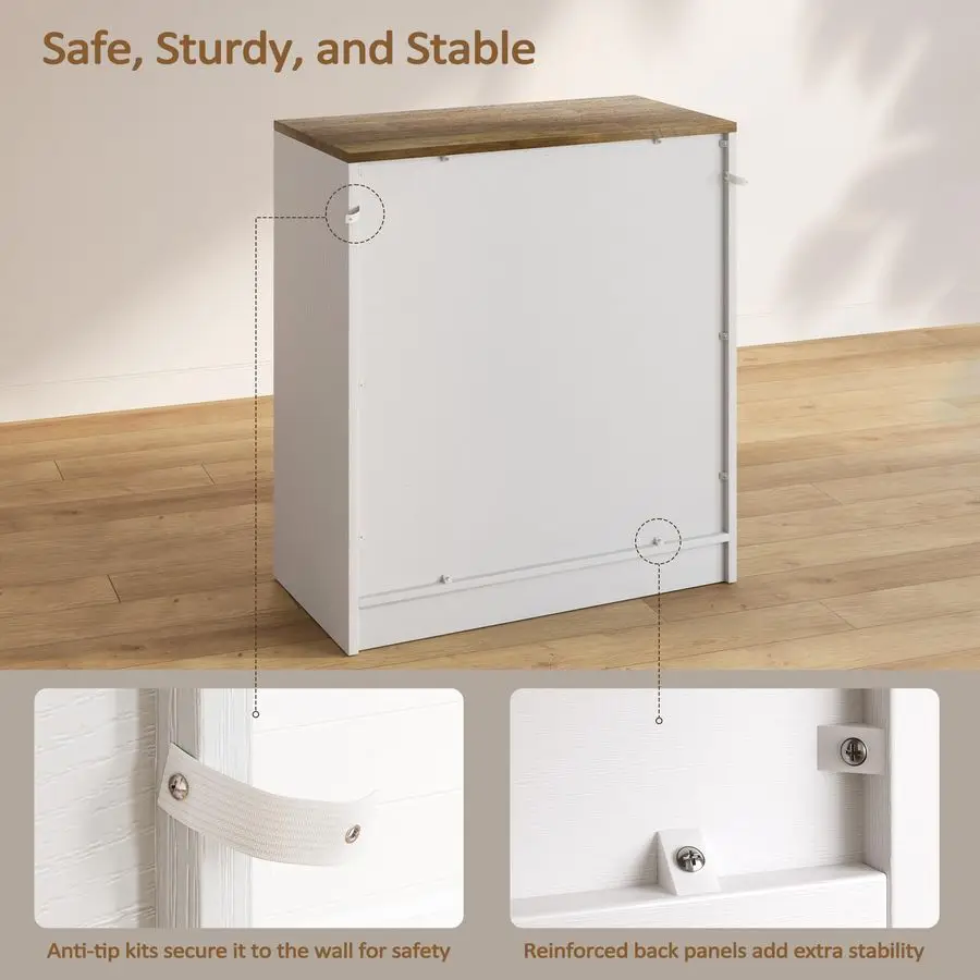 Buffet Cabinet, Modern Farmhouse Kitchen Storage Cabinet, Small Modular Accent Cabinet Coffee Station Bar Media Console Table Cr